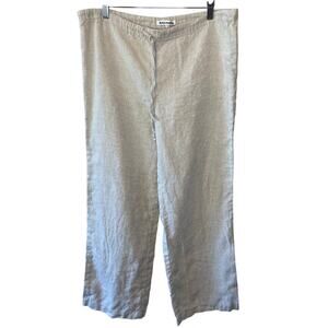 Reformation Boho Casual Linen Draw String Waist Straight Leg Soft Pants Small